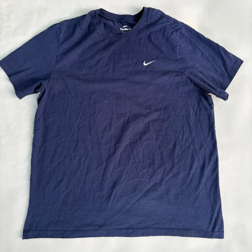 Nike The Nike Tee Mens XL Navy Blue Short Sleeve Embroidered Swoosh T-Shirt